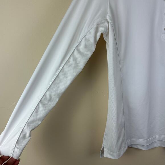 Peter Millar Womens White Polo Shirt UPF 50+ Performance Size M Golf Pickleball - Picture 3 of 7